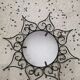 Witch mirror wrought iron and vintage brass