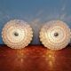 Pair of transparent honeycomb glass ceiling lights, Limburg, 1970
