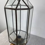 Lampe en laiton et verre