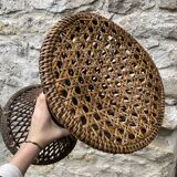 Vintage cane diabolo stool