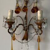 Pair of murano stamps and 1950 crystals