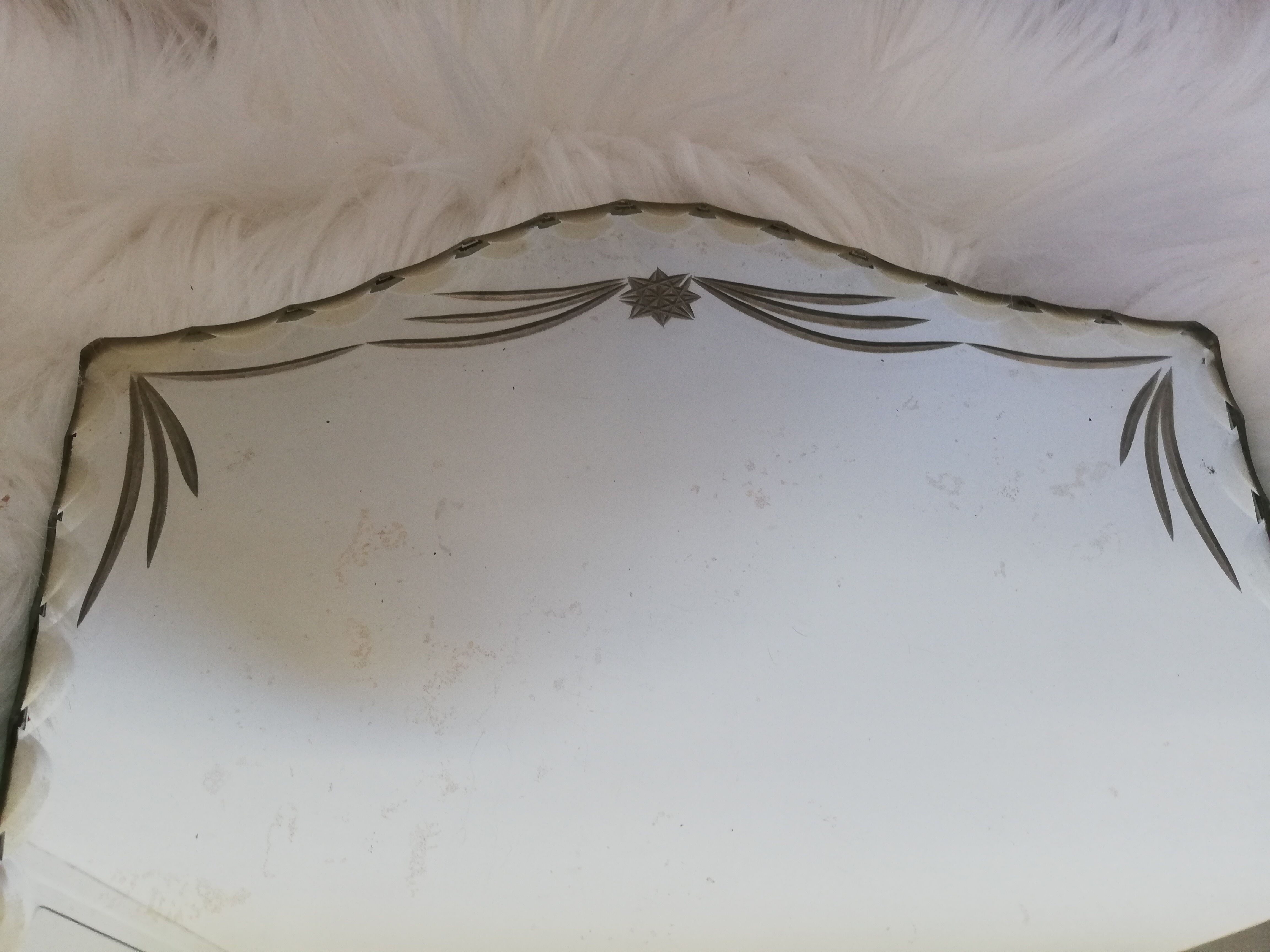 Art Deco beveled lay mirror