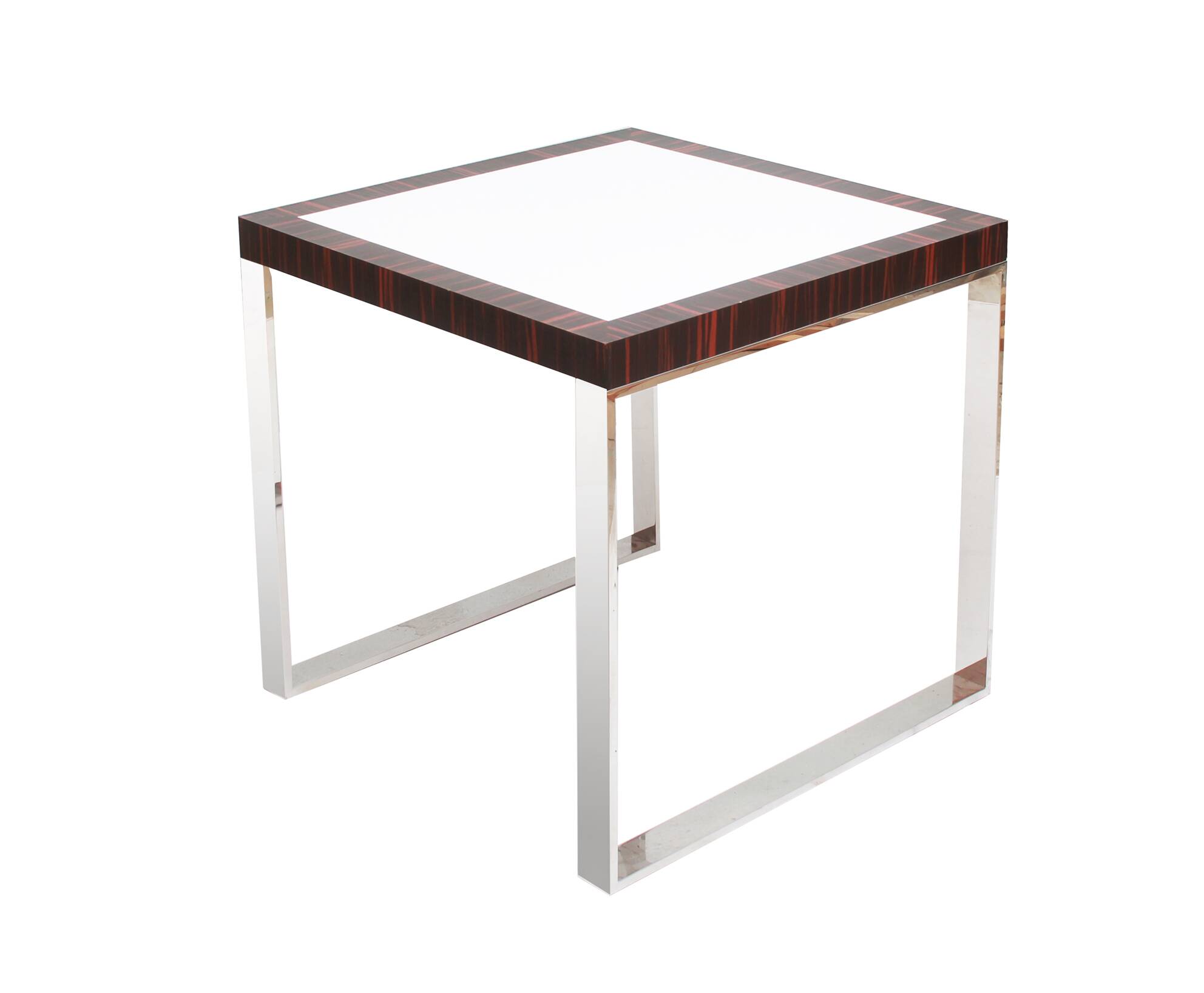 design cube table in chrom rosewood 64cm