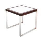 design cube table in chrom rosewood 64cm