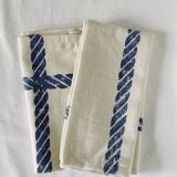 Serviettes de table coton marine