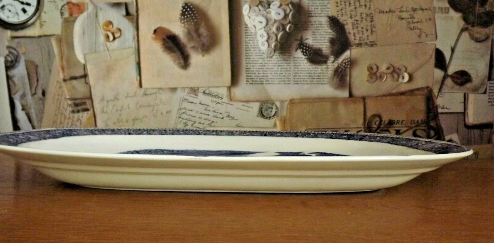 Oblong Serving Plate Dutch Royal Sphinx Maastricht Cambridge Old England 3590