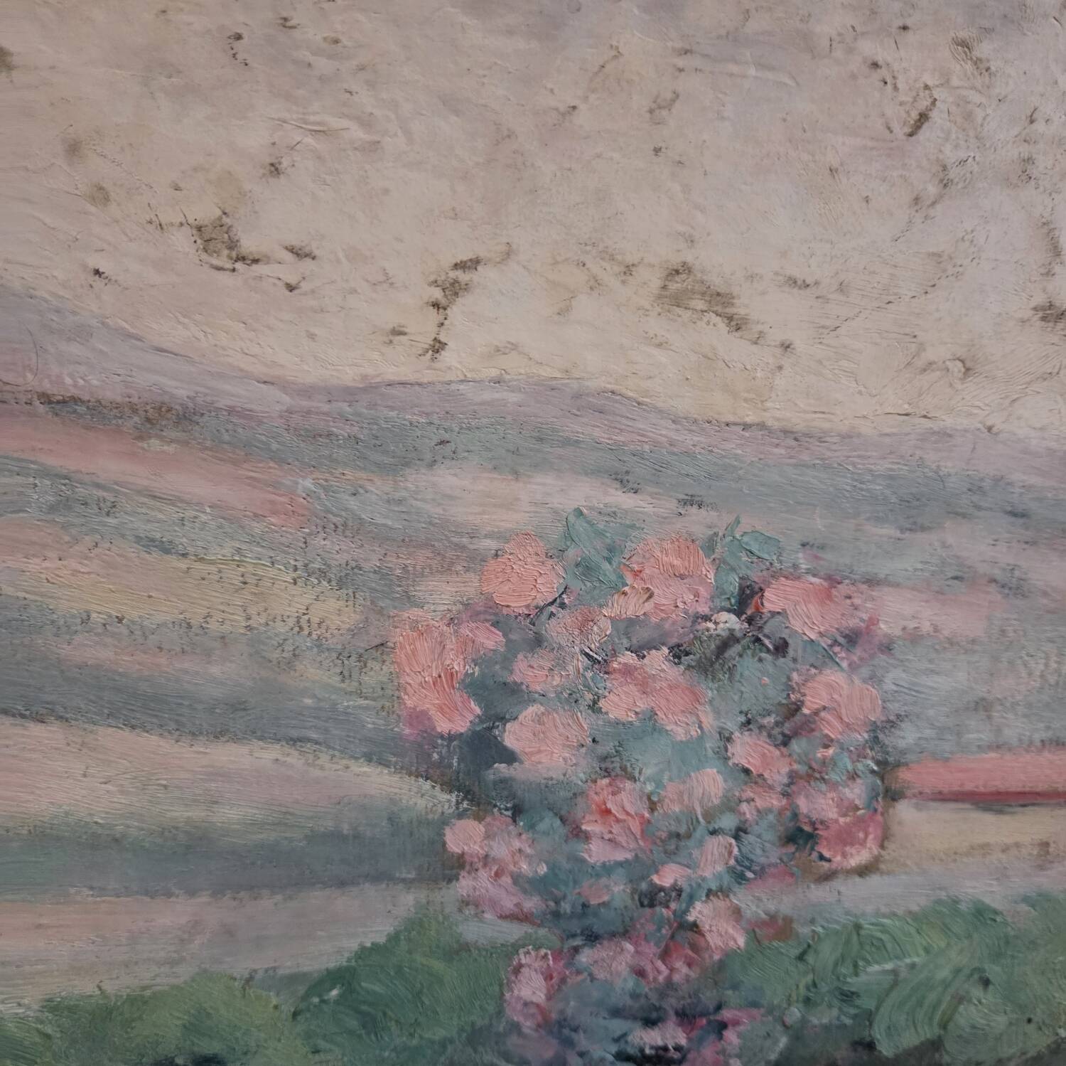 Double-sided painting on cardboard