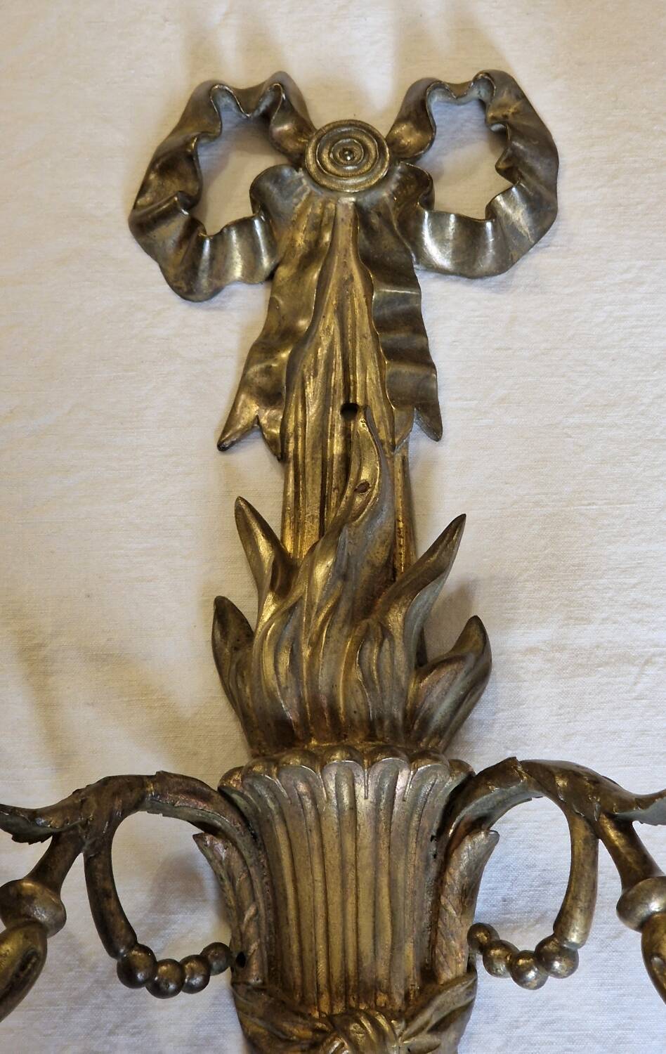 Golden bronze wall light