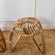 Paire de tabourets en rotin