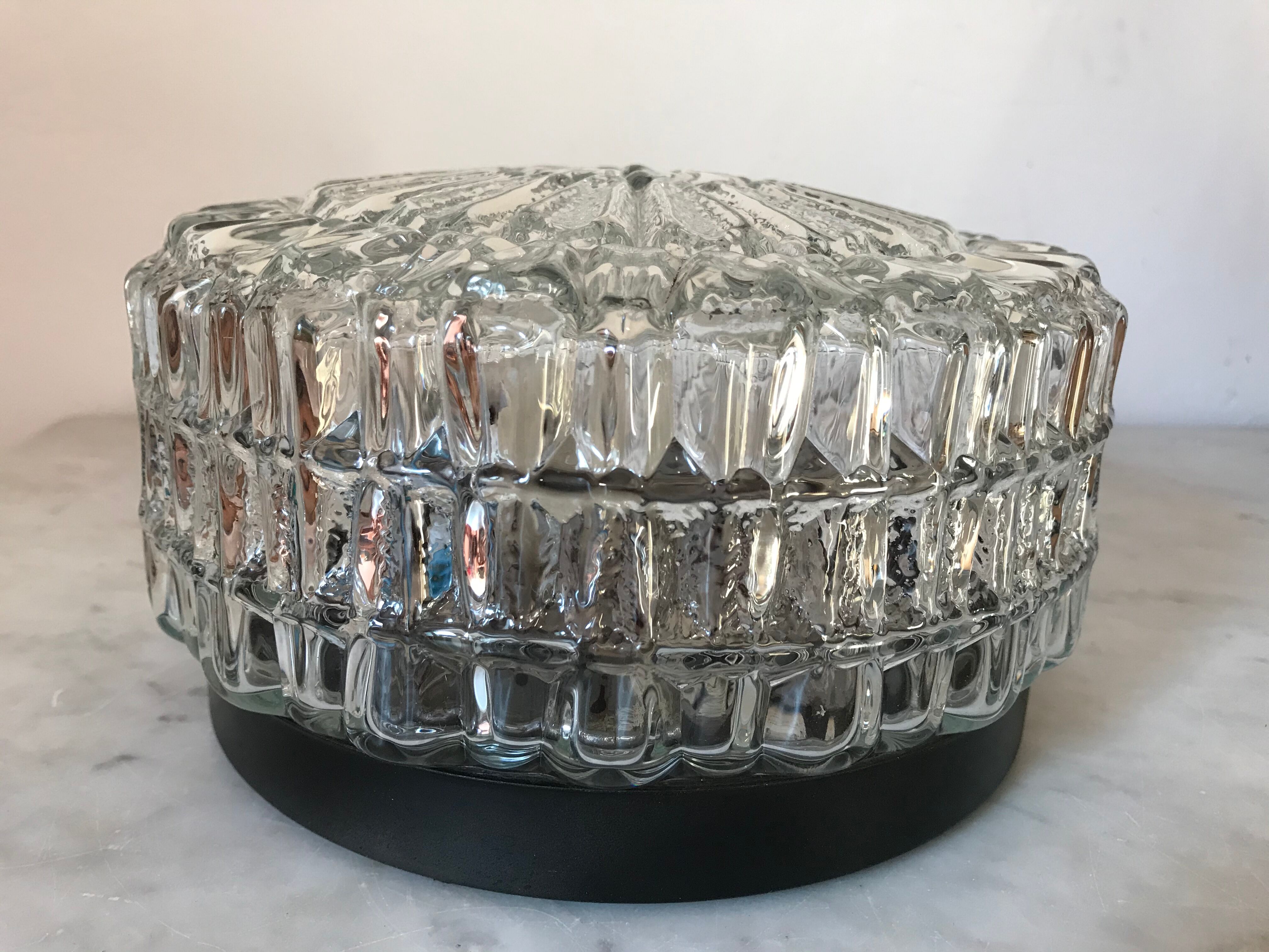 Vintage moulded glass ceiling light