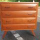 Vintage gilded oak chest of drawers