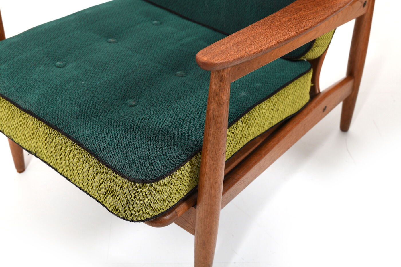 Paire de fauteuils en chêne et teck du début des années 1950