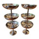 6 stainless steel ice cream cups 1970