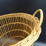 Wicker wastepaper basket