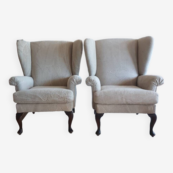 Pair of wing chairs