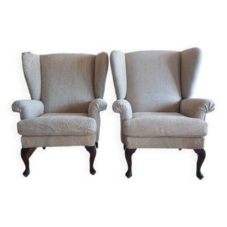 Pair of wing chairs