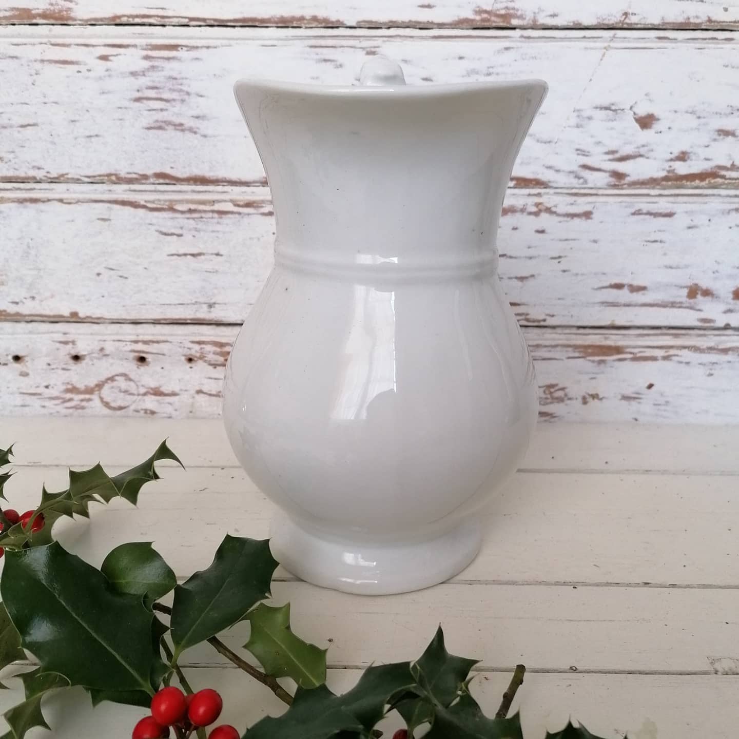 White porcelain pitcher