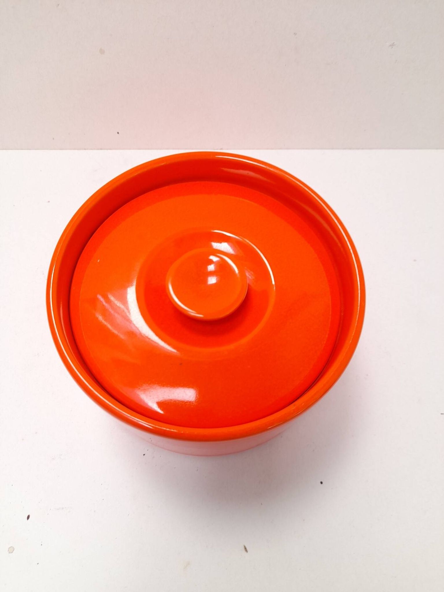 Boite en céramique orange Pino Spagnolo pour Sicart