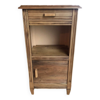 Renovated oak bedside table