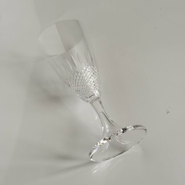 6 Verres à Eau en Cristal Lalique   Modèle “Chinon” Design des Années 1960