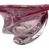 Vase Wave Val-Saint-Lambert ruby submerged design Delvenne 1950