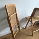 Pair of folding chairs in caning