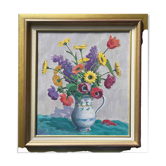 HST painting "Bouquet of wild flowers" E. Guyot (19th-20th century)