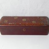 Antique orientalist art nouveau lacquered wooden box