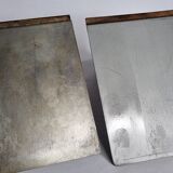 Pair of greenhouse books in wood and metal art deco, 21 cm