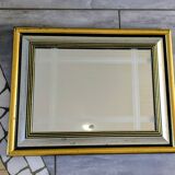 Antique mirror with a gold frame, classic elegance 49 x 38 cm