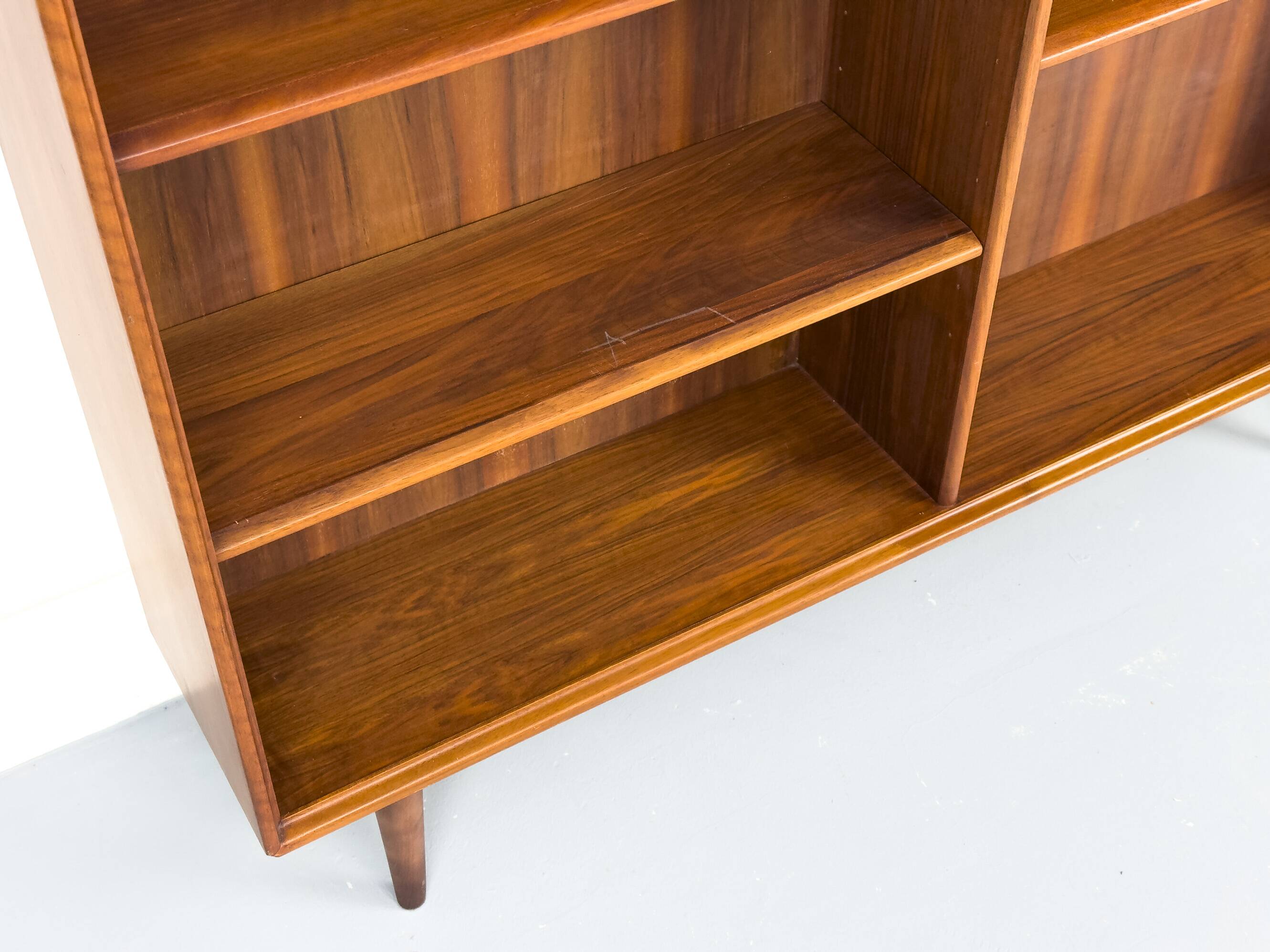 Large Walnut Bookcase by Bertil Fridhagen for Bodafors, 1969