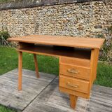 Vintage 1950s desk in light oak