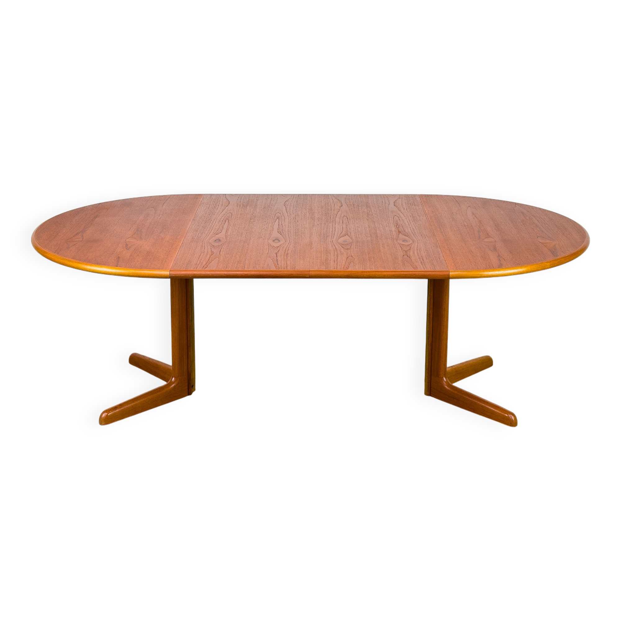Danish Round Teak Dining Table with Extensions by Gudme Møbelfabrik, 1970s