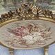 Gilded wooden screen and Napoleon III floral tapestry