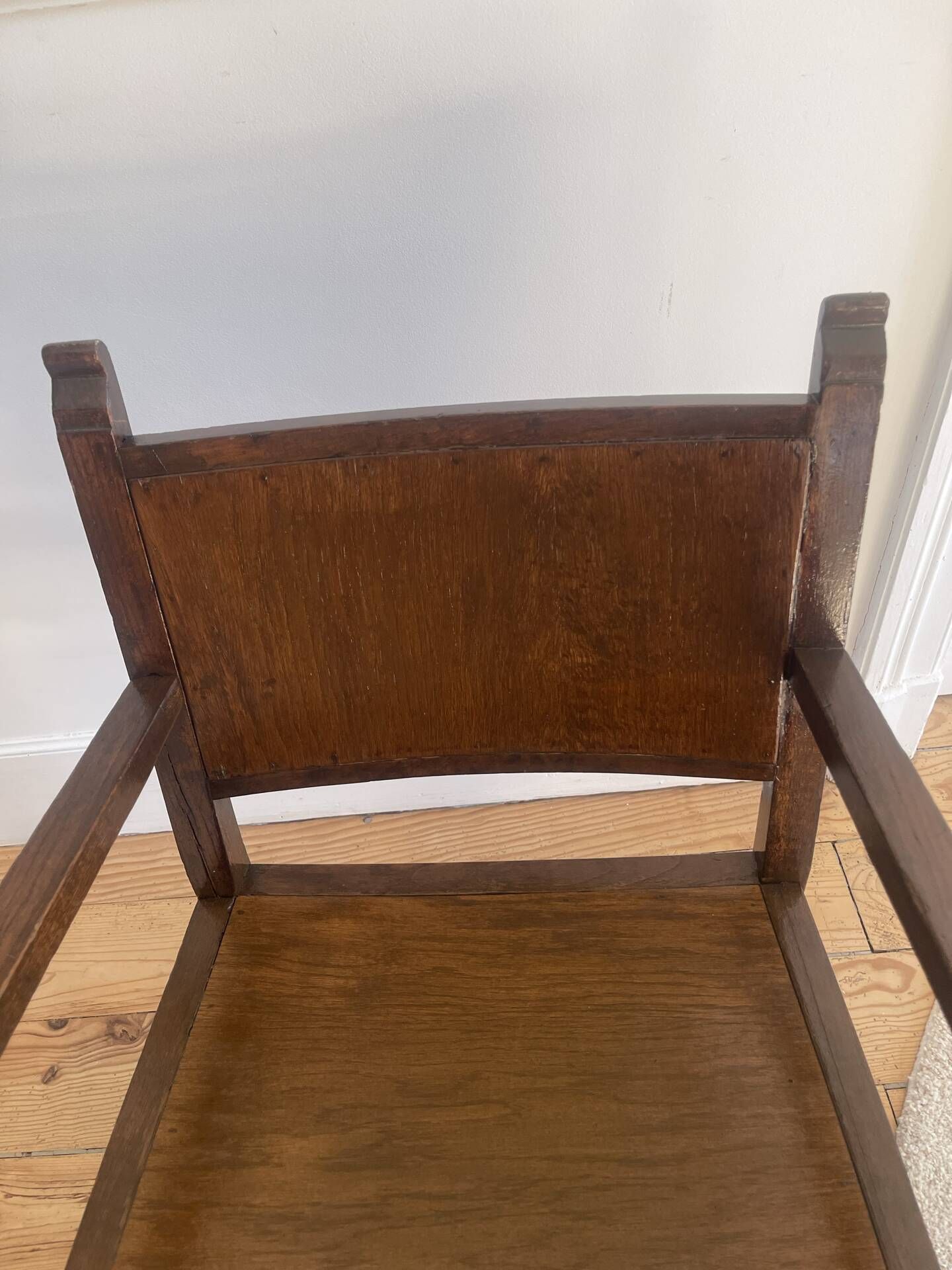 Art Deco wooden armchairs