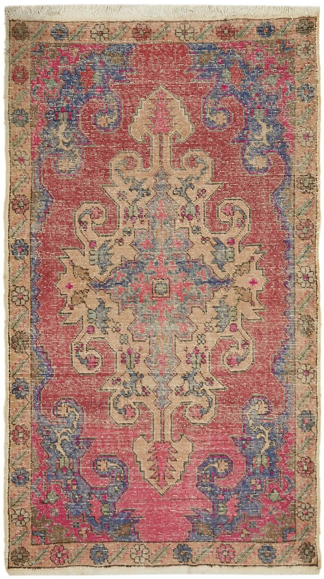 Tapis vintage anatolien turc 140 cm x 236 cm