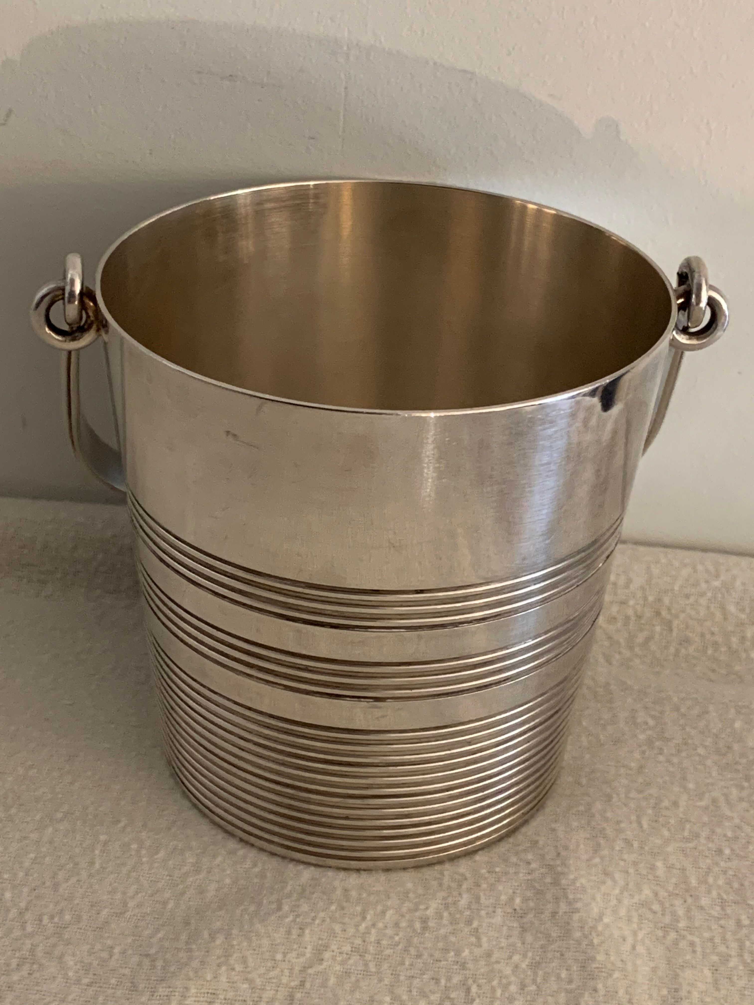 Silver metal Ercuis ice bucket