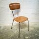 Pair of vintage chrome and leatherette chairs