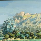 Painting signed Patrick Turion – Provence landscape – Oil on canvas
