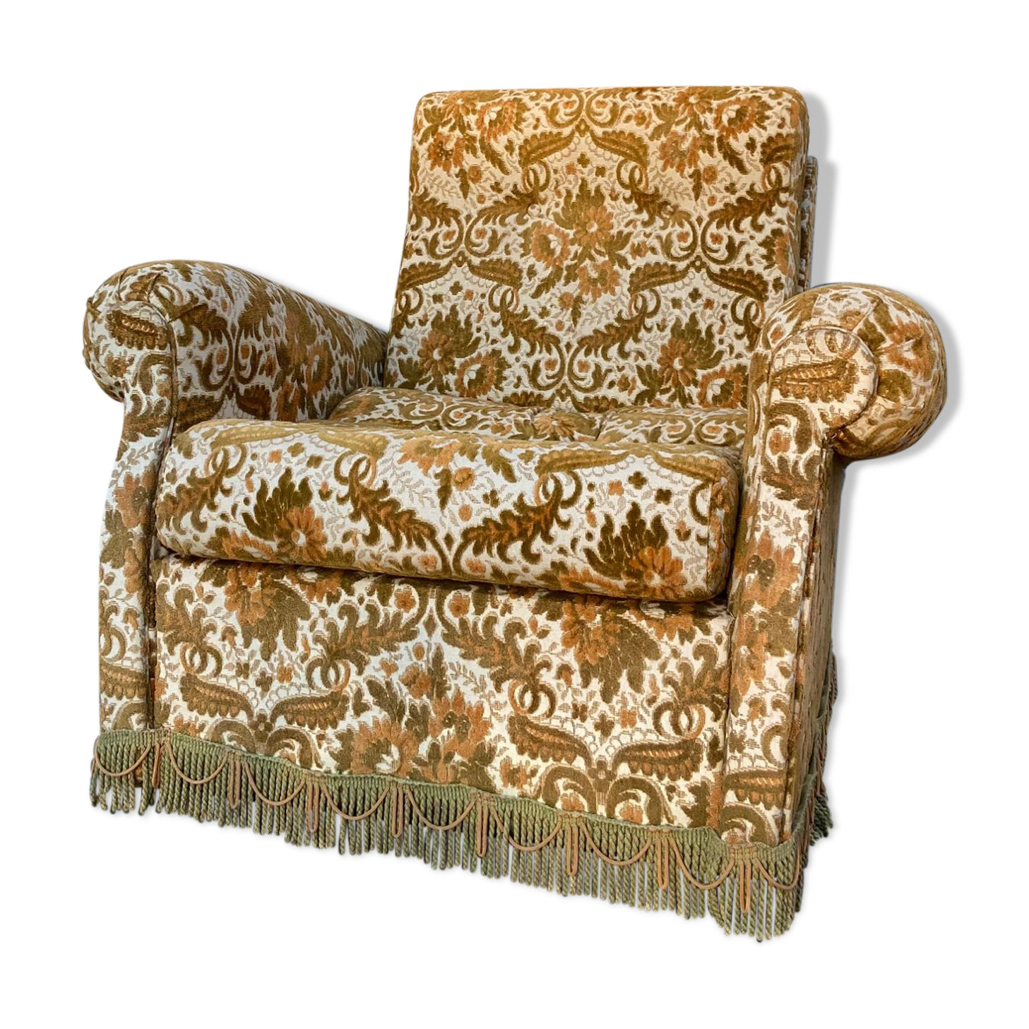 Vintage velvet armchair