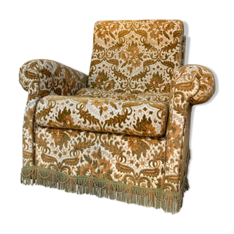 Vintage velvet armchair