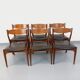 6 vintage Danish Scandinavian chairs by Aerthoj Jensen & Molholm in teak.