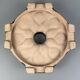 1960s/1970s Ceramic Wall Sconce, Mid-Century Space Age Design