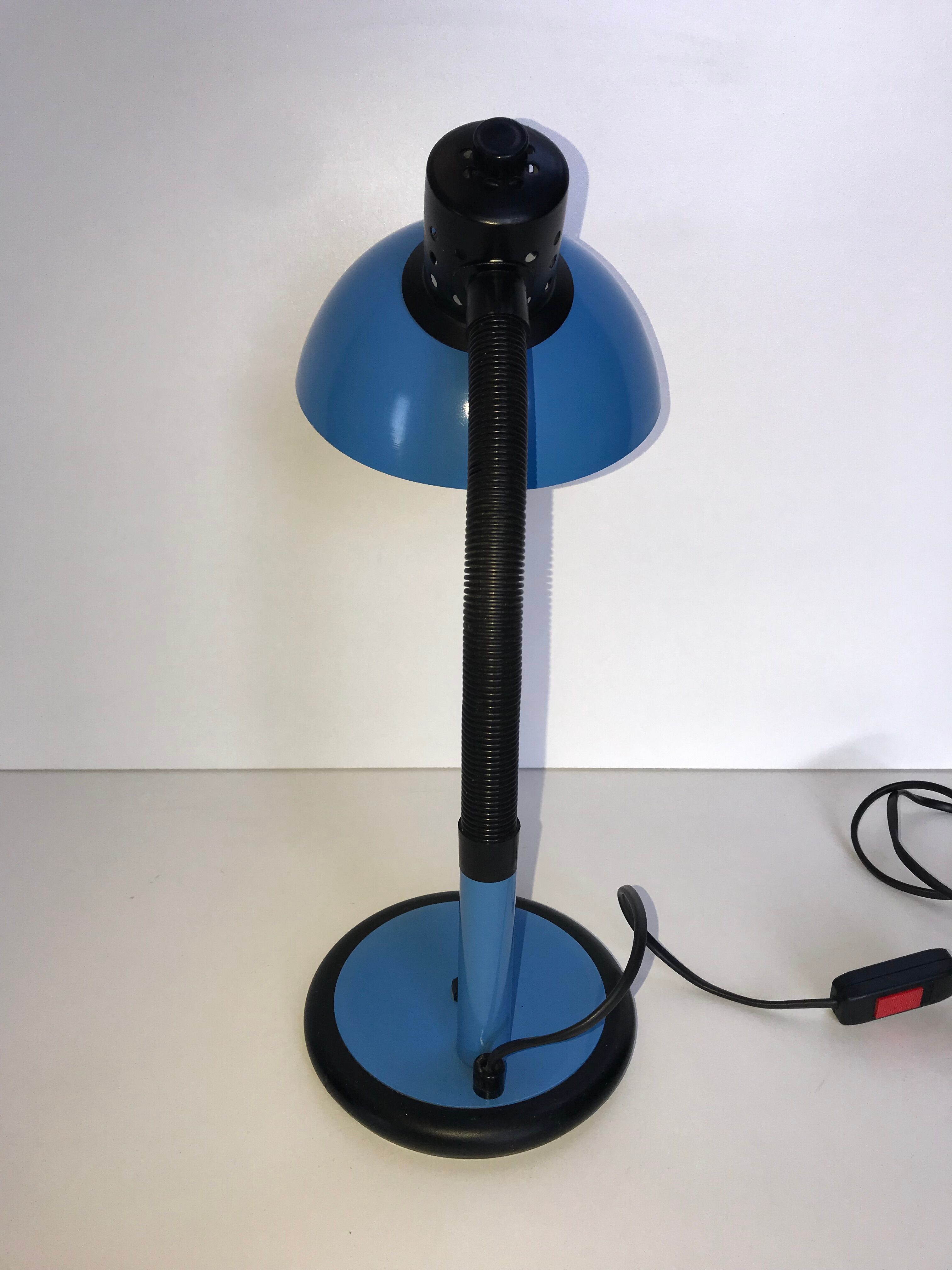 Blue and black desk lamp