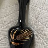 Vase bleu doré