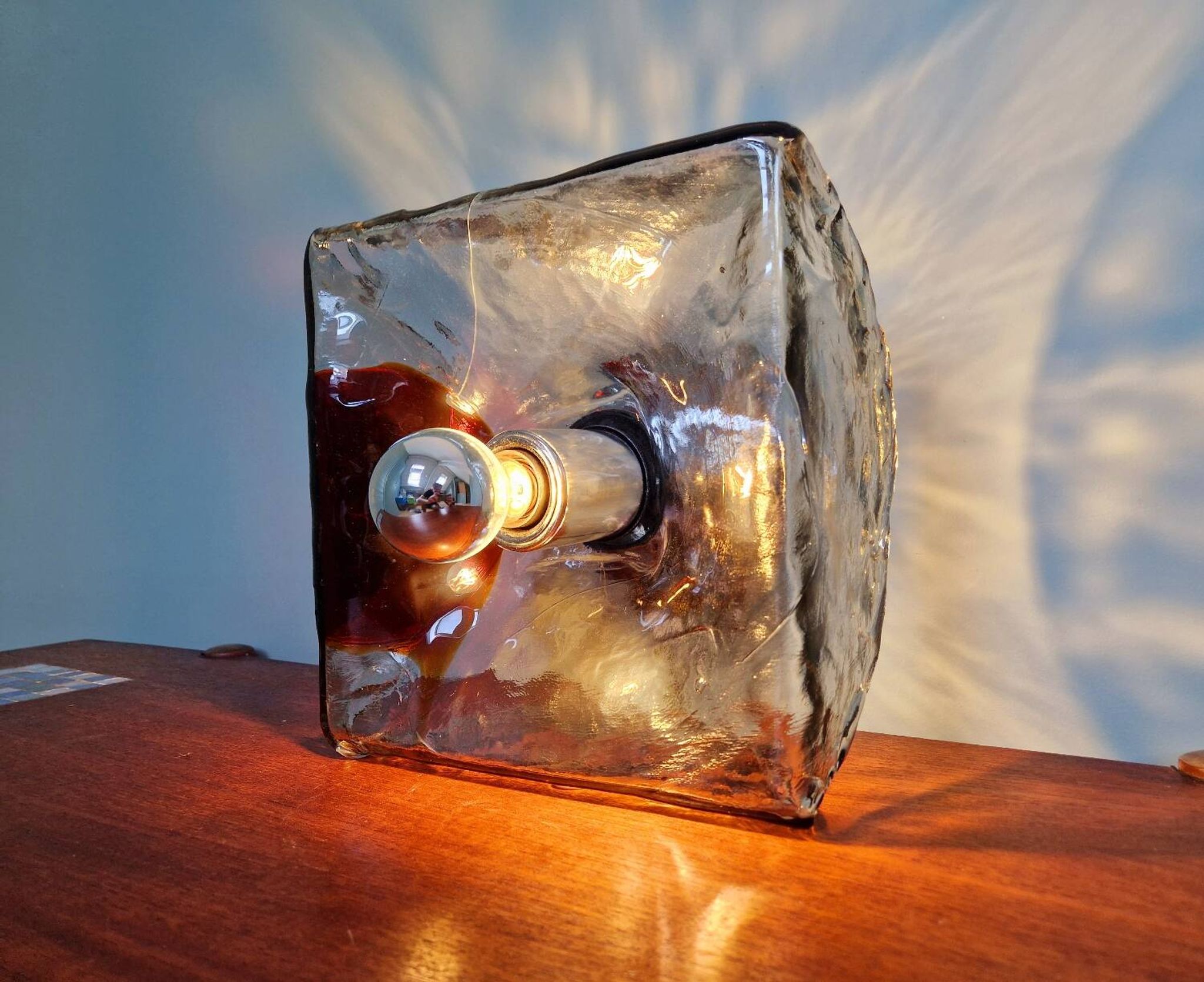 Mazzega Murano glass ceiling light, Italian design, 1960s