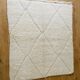 Berber carpet Beni Ouarain plain cream patterns in relief 196x172