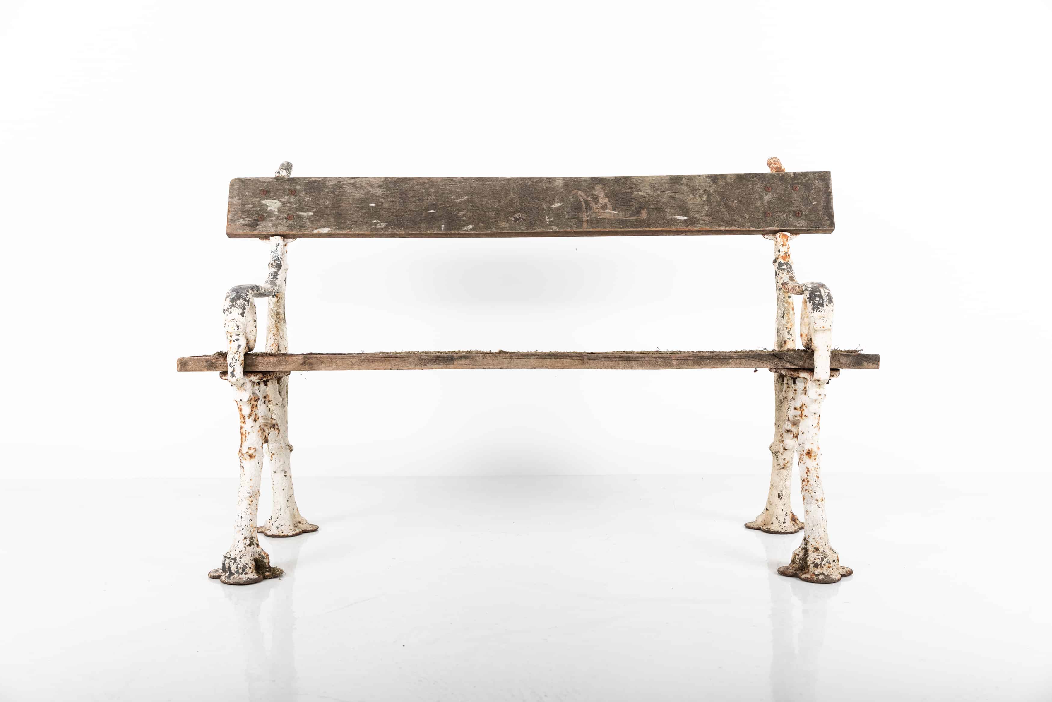 Victorian 'faux bois' garden bench