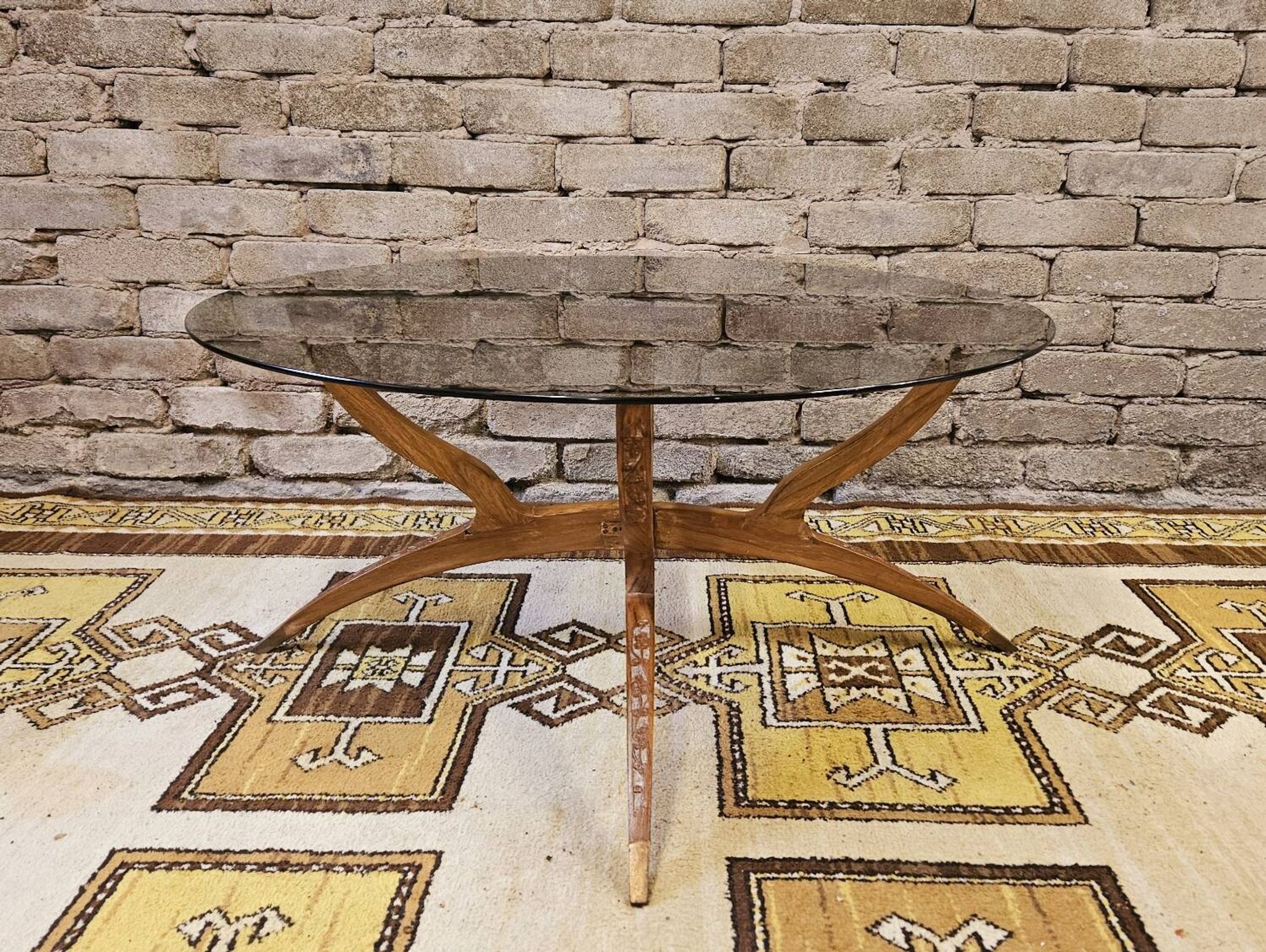 1960s vintage spider leg coffee table