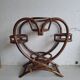 Vintage rattan heart plant holder